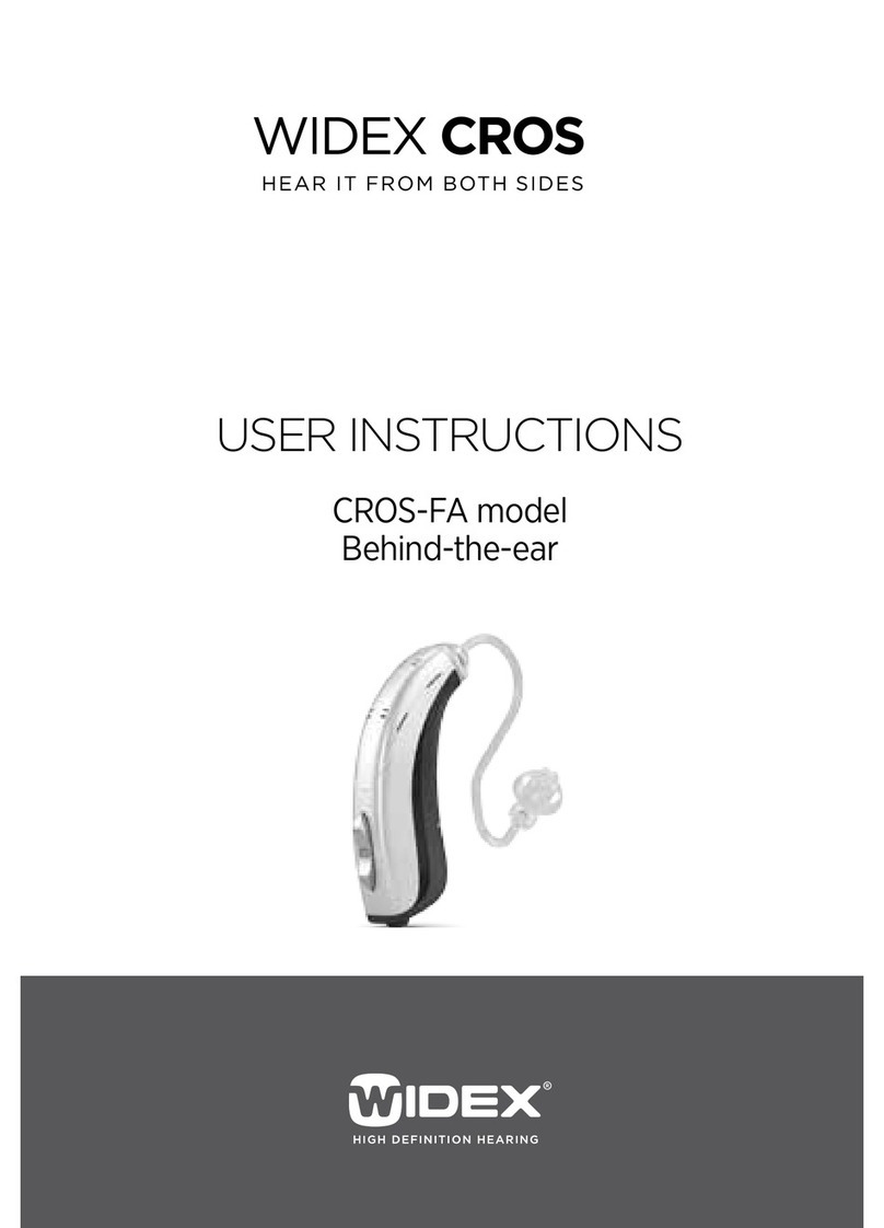 Widex CROS-FA User instructions