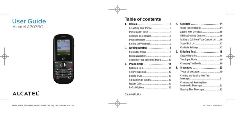 Alcatel A207BG User manual