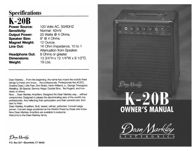 Dean K-20B owner's manual
