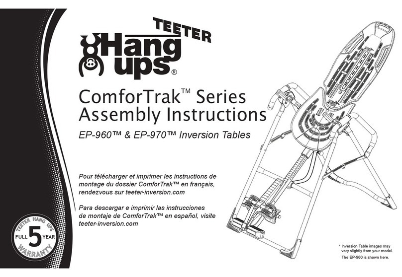 Hang ups Teeter ComforTrak EP-960 Assembly instructions