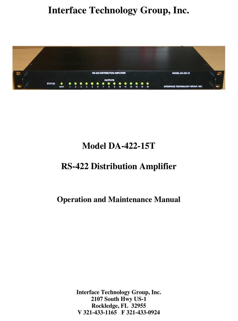 Interface Technology DA-422-15T Operation and maintenance manual
