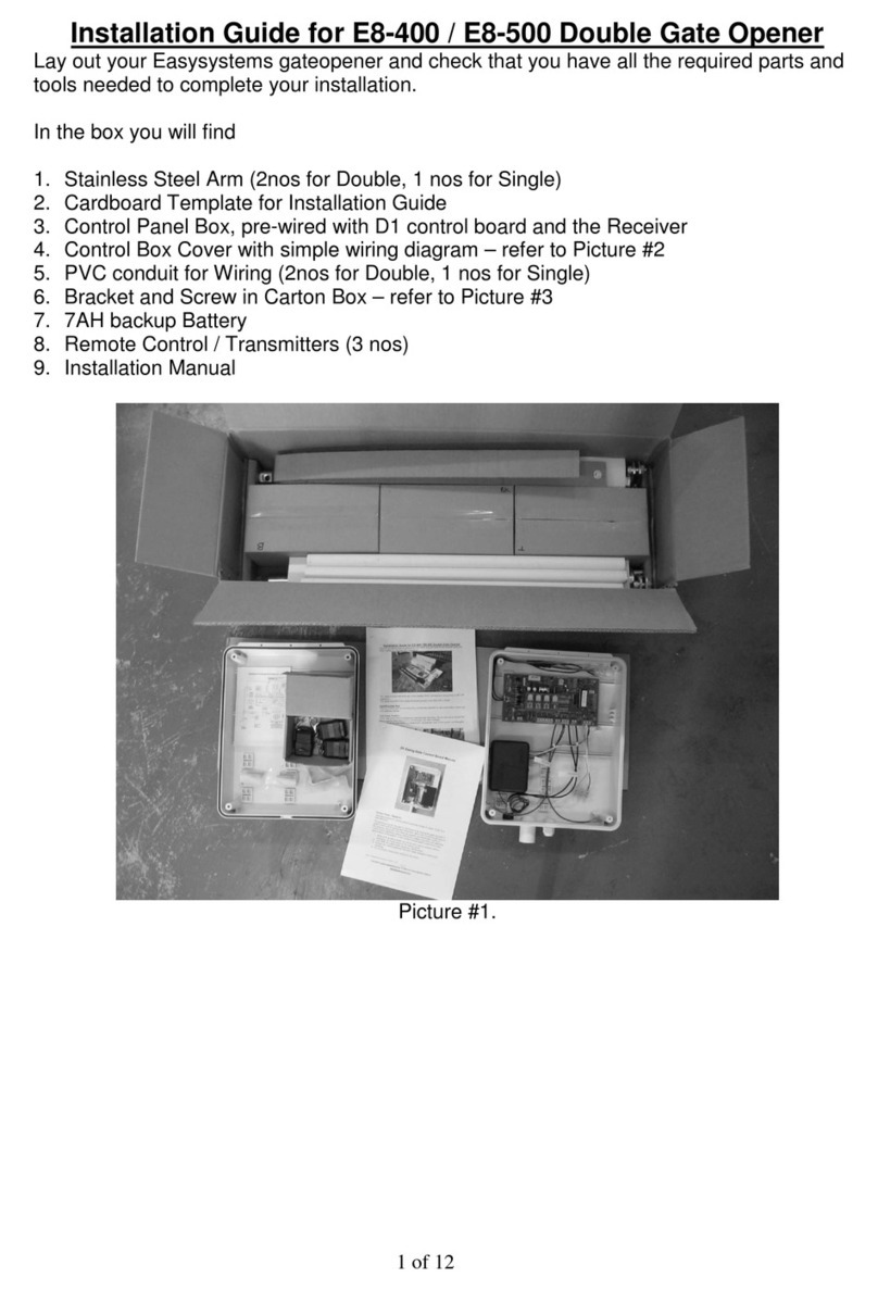Easysystems E8-400 installation guide