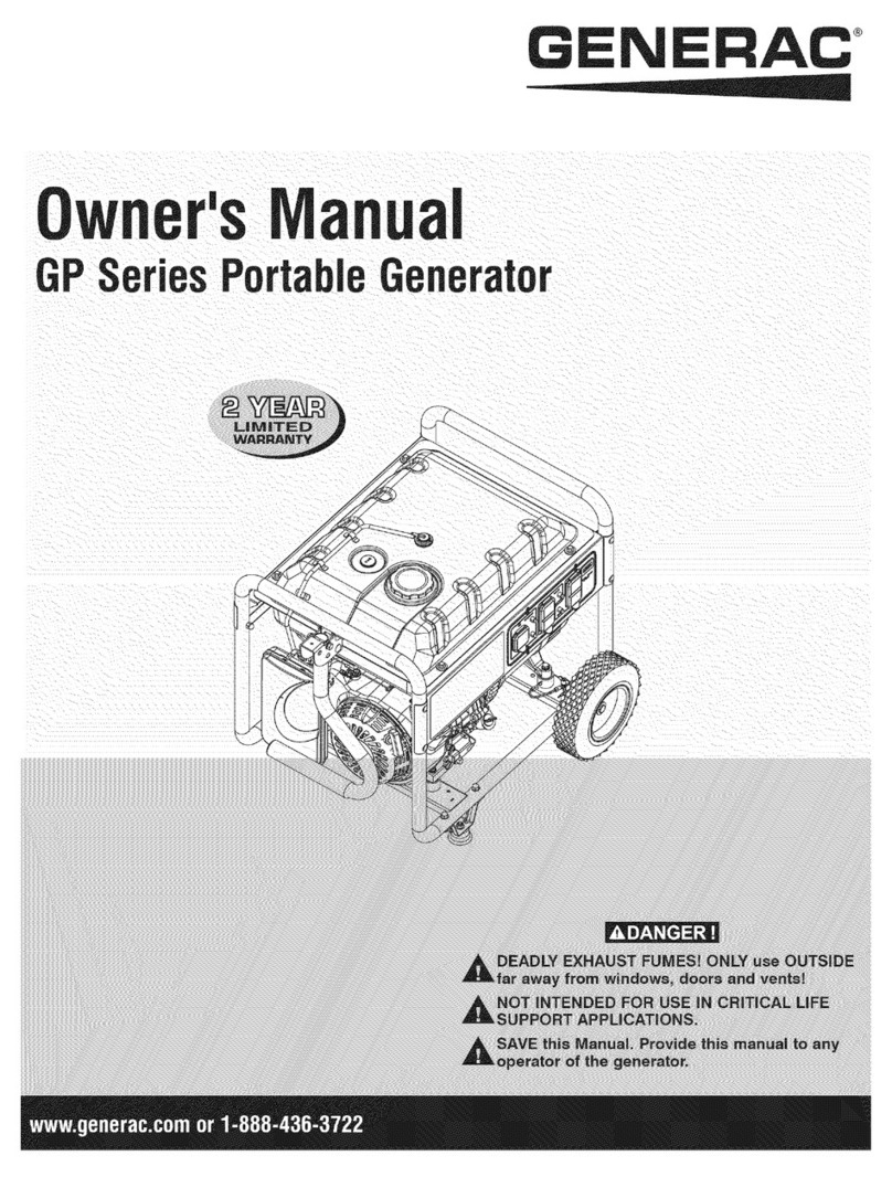 Generac Portable Products GP Series owner's manual