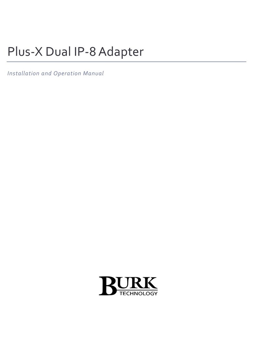 Burk Plus-X Dual IP-8 Installation and operation manual