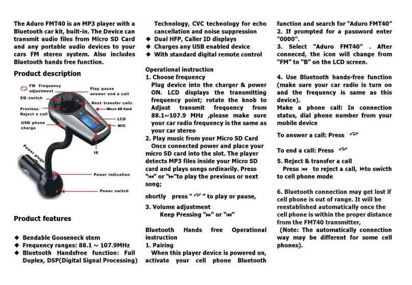 ADURO FMT40 instructions