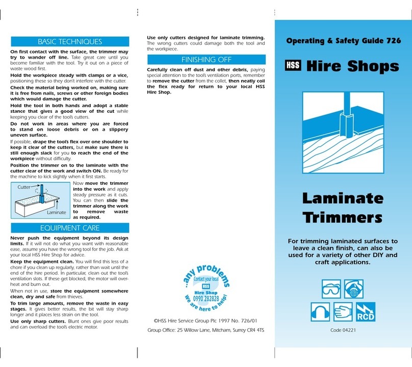 HSS Hire 726 Troubleshooting guide