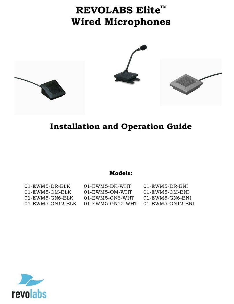 Revolabs Elite 01-EWM5-DR-BLK Installation and operation guide