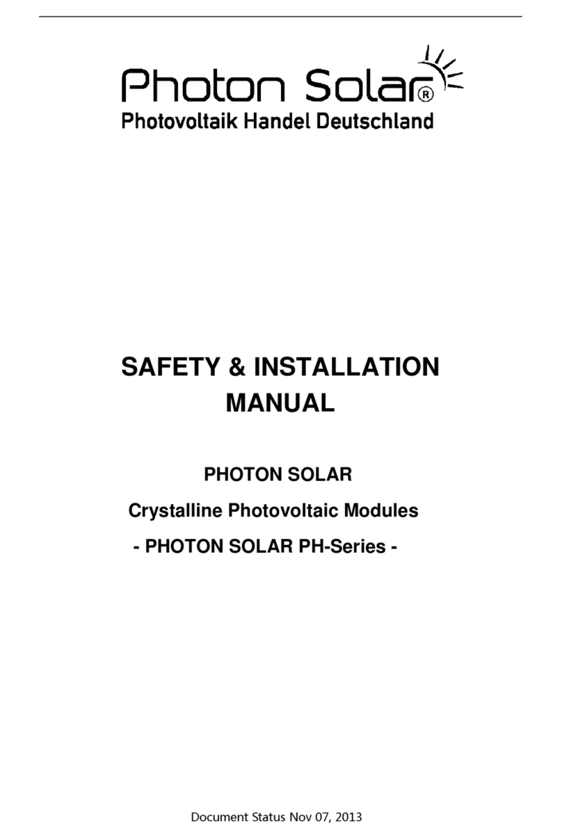 PHOTON SOLAR PH-185M-72 Safety & installation instructions