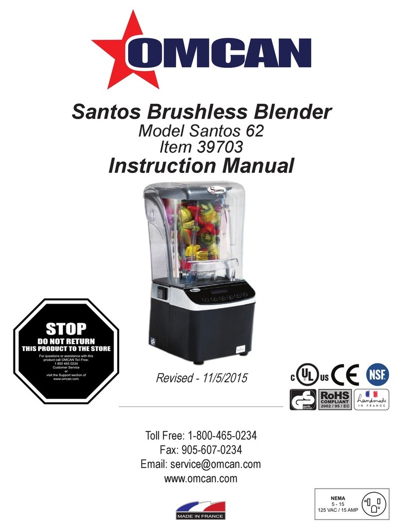 Omcan Santos 62 instruction manual