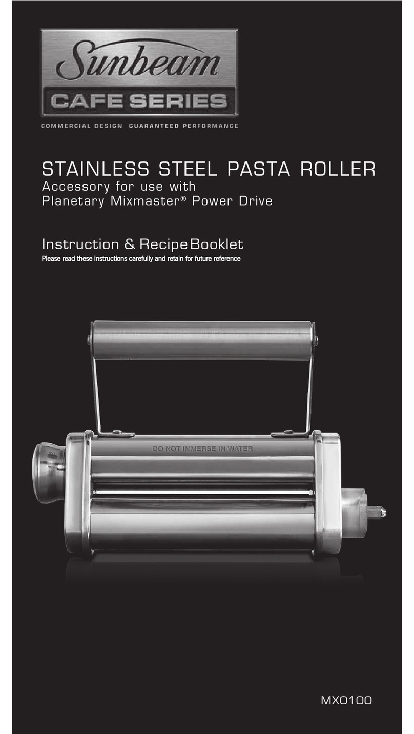 Sunbeam MX0100 Instruction/recipe booklet Sunbeam MX0100 Instruction/recipe booklet