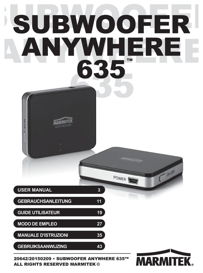 Marmitek Subwoofer Anywhere 635 user manual