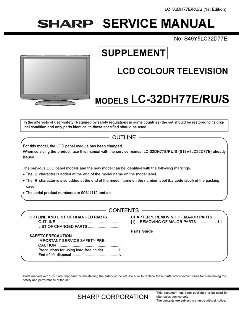 Sharp Aquos LC-32DH77E User manual