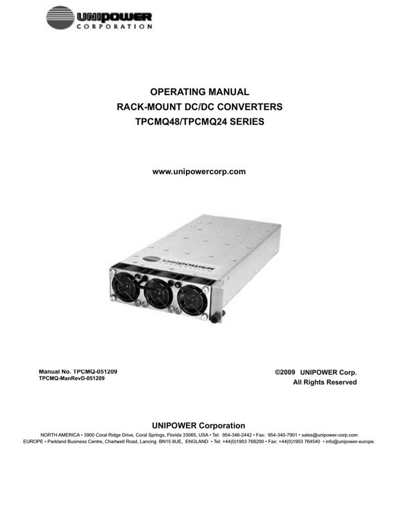Unipower TPCMQ48 SERIES operating manual