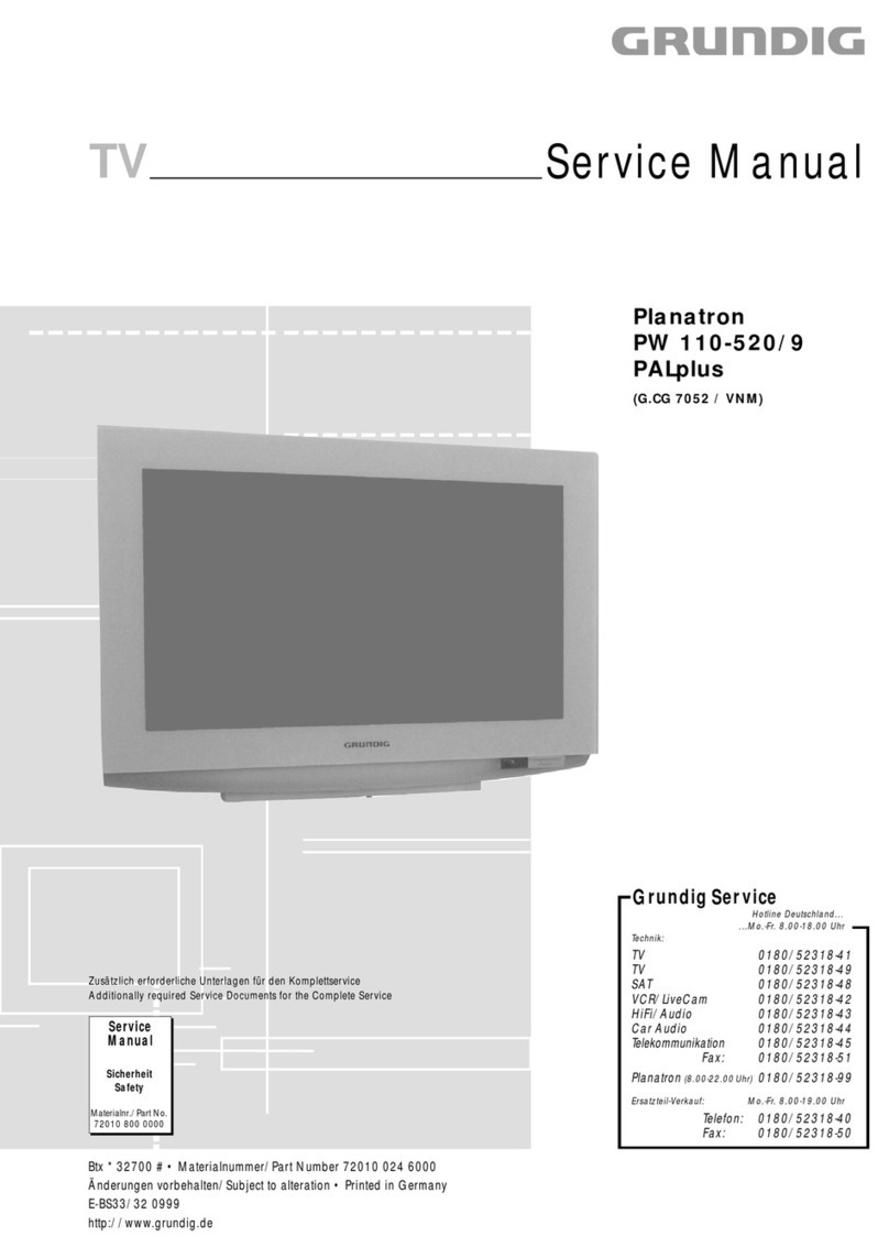 Grundig PLANATRON PW 110-520/9 PAL PLUS User manual