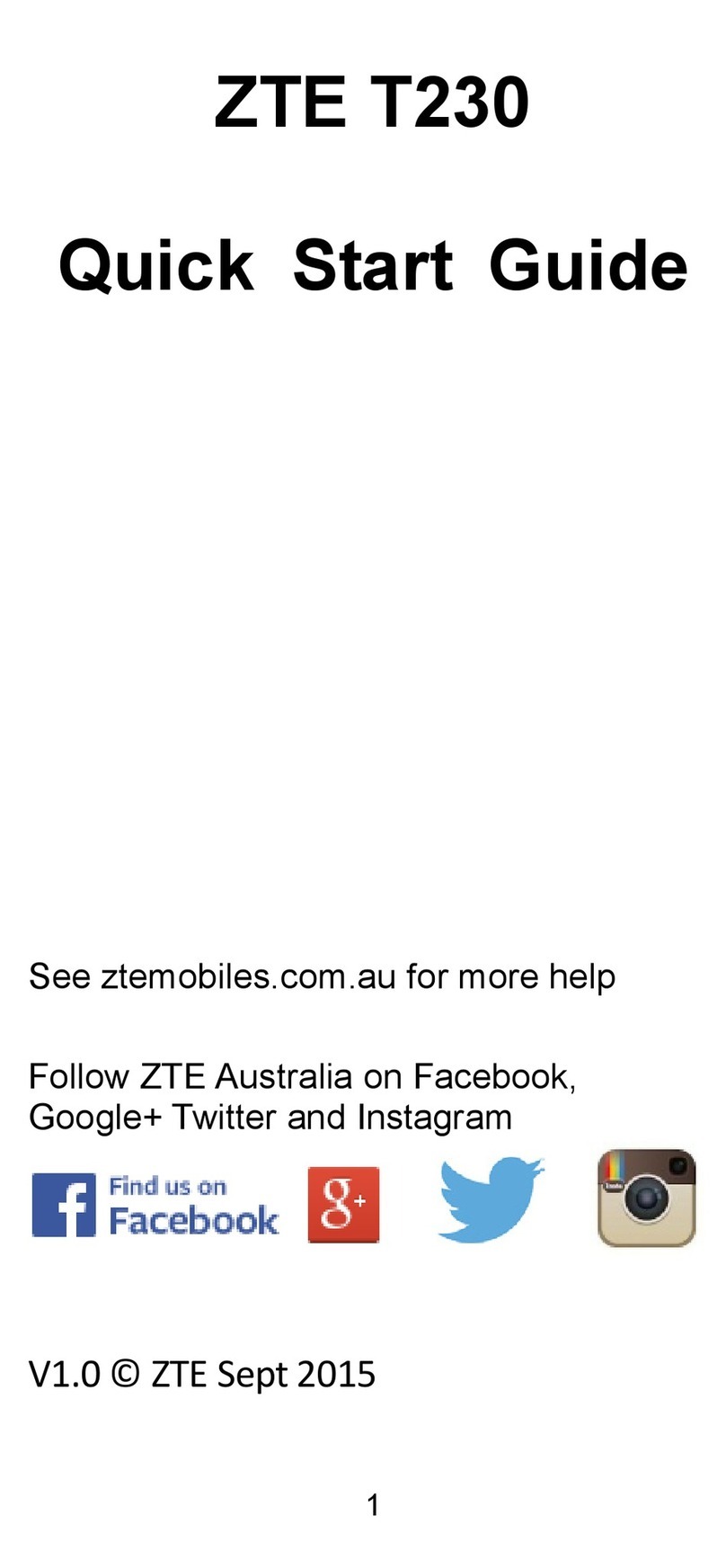 Zte T230 User manual