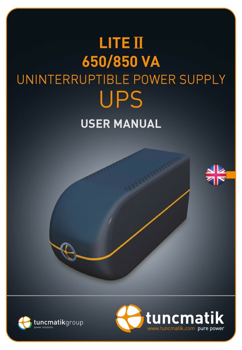 Tuncmatik LITE II 650 VA User manual Tuncmatik LITE II 650 VA User manual