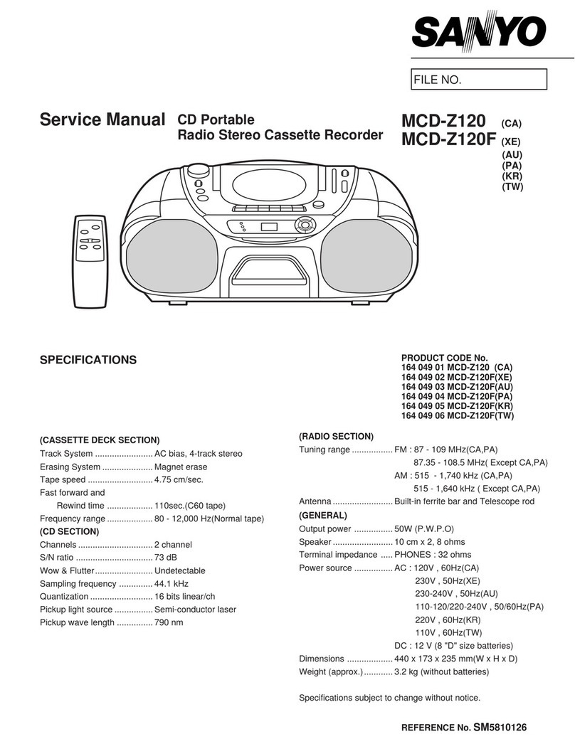 Sanyo MCD-Z120 User manual Sanyo MCD-Z120 User manual