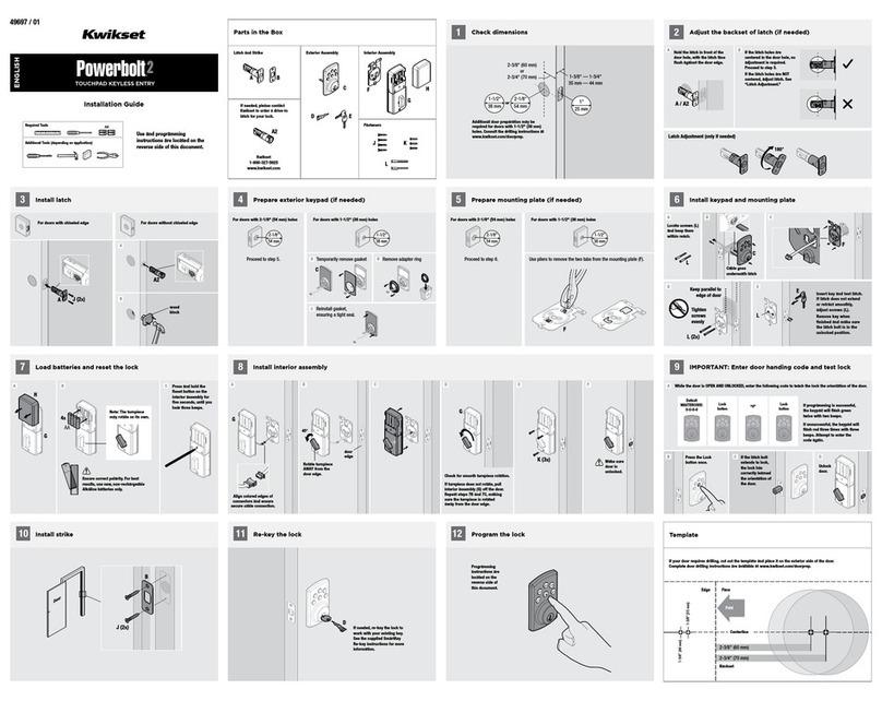 Kwikset Powerbolt2 User manual