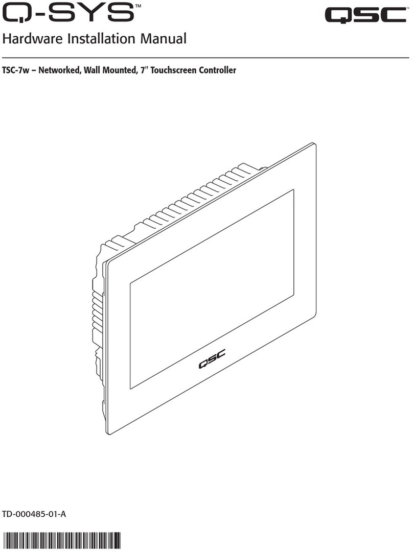 QSC TSC-7w Hardware installation manual
