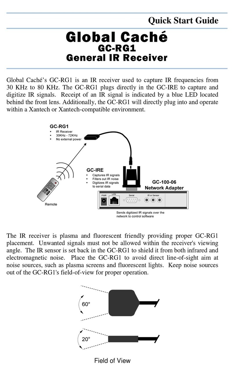 Global Cache GC-RG1 quick start guide Global Cache GC-RG1 quick start guide