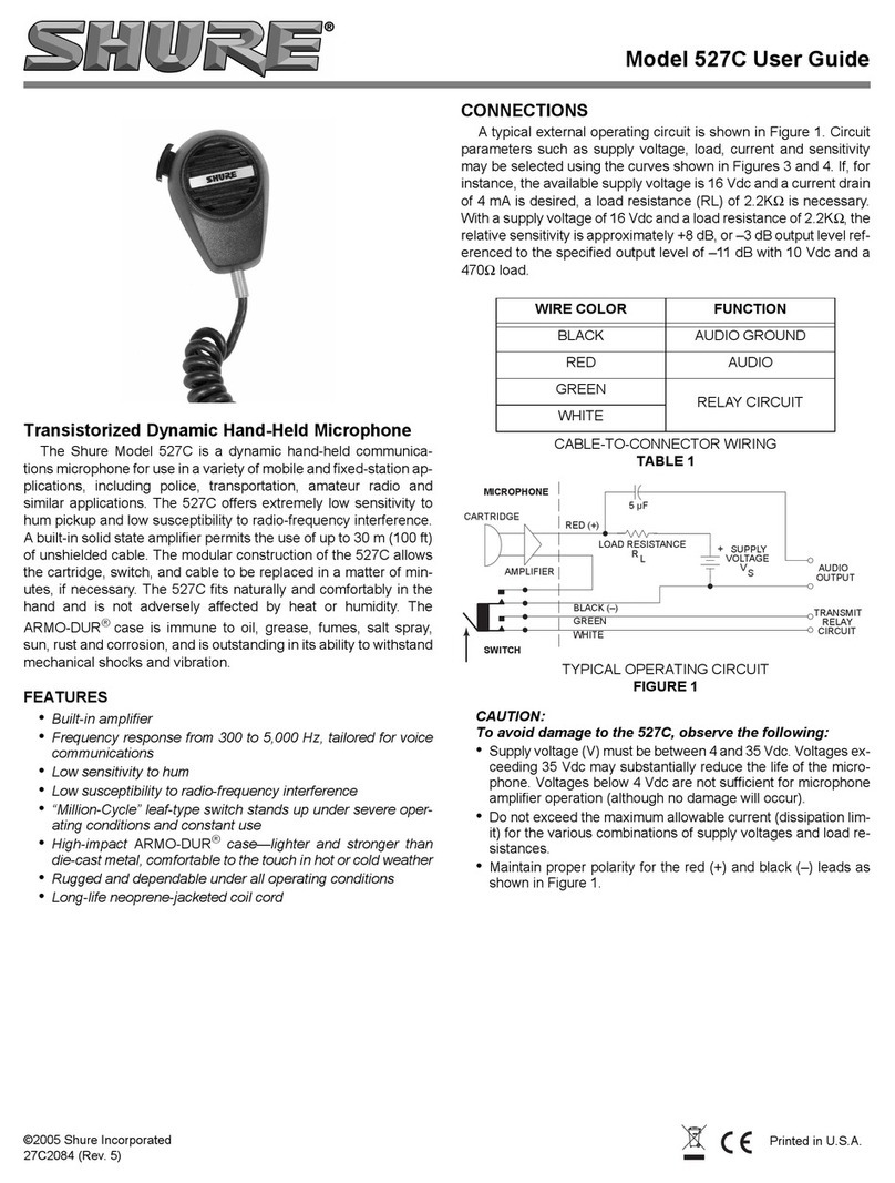 Shure 527C User manual