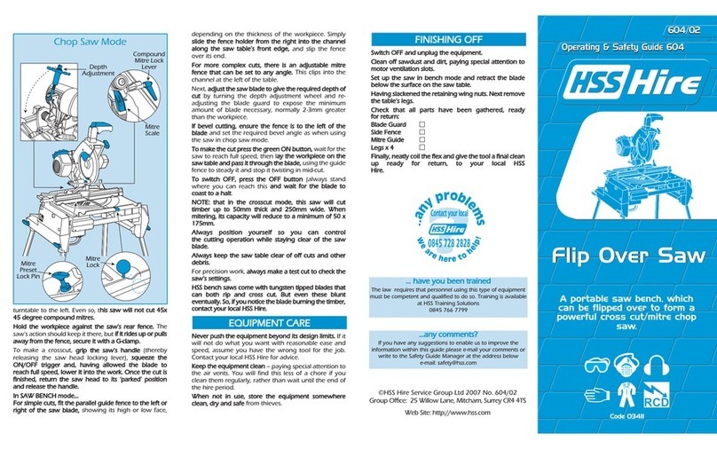 HSS Hire 03411 Operating & safety guide