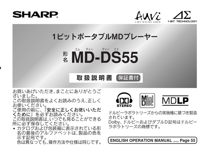 Sharp MD-DS55 Operation manual