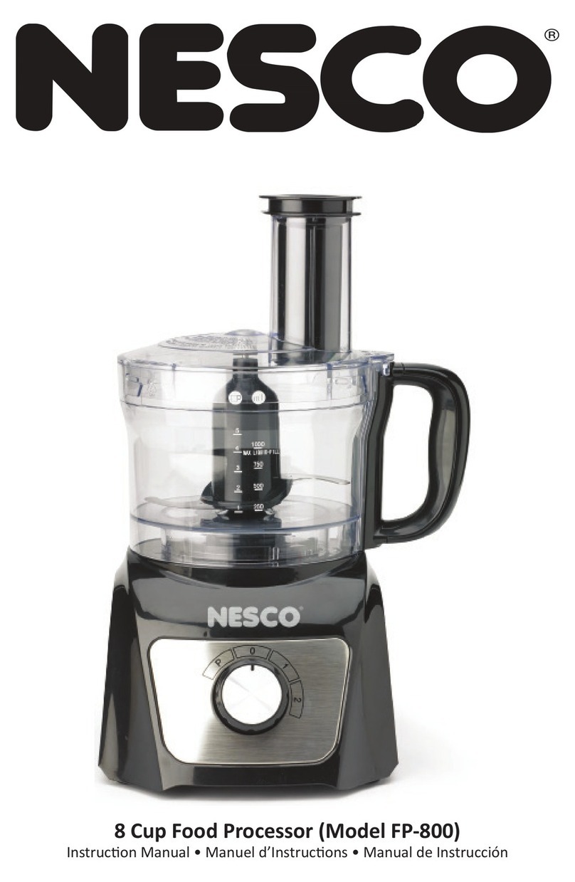 Nesco FP-800 instruction manual