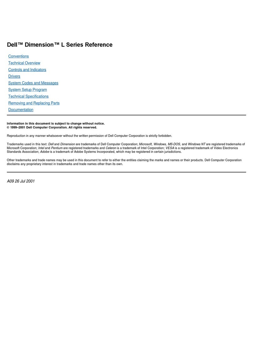 Dell DimensionL Series Service manual