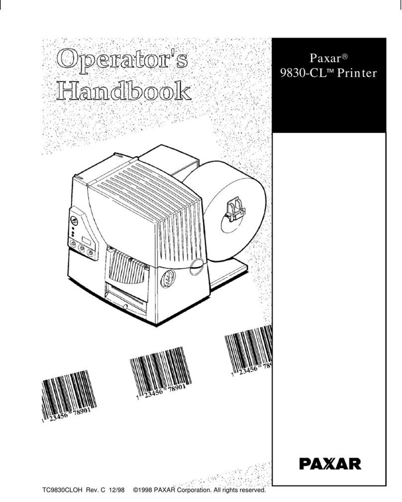 Paxar 9830-CL Service manual