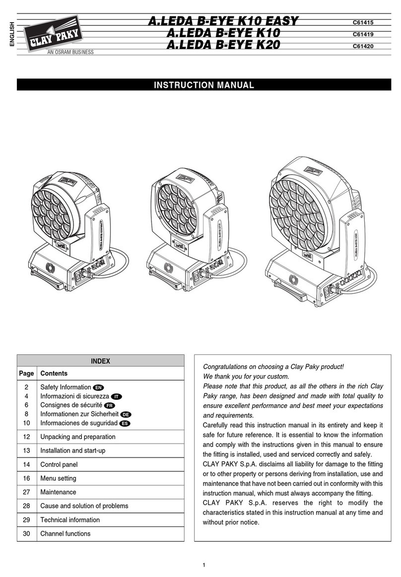 Claypaky C61419 instruction manual