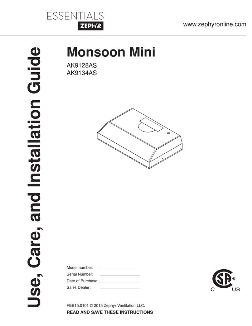 Zephyr monsoon mini AK9128AS Installation guide