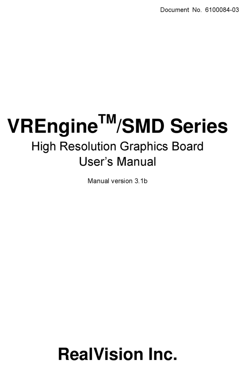 RealVision VREngine/SMD2-PCI User manual