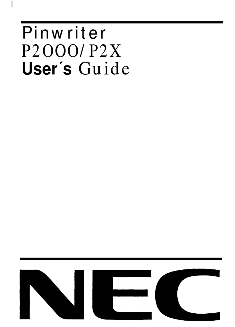 NEC Pinwriter P2000/P2X User manual