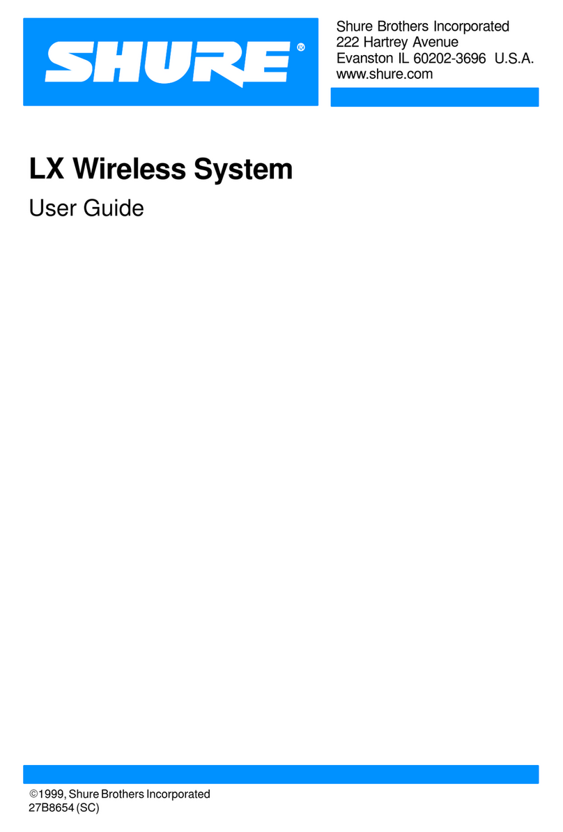 Shure LX Wireless System user guide