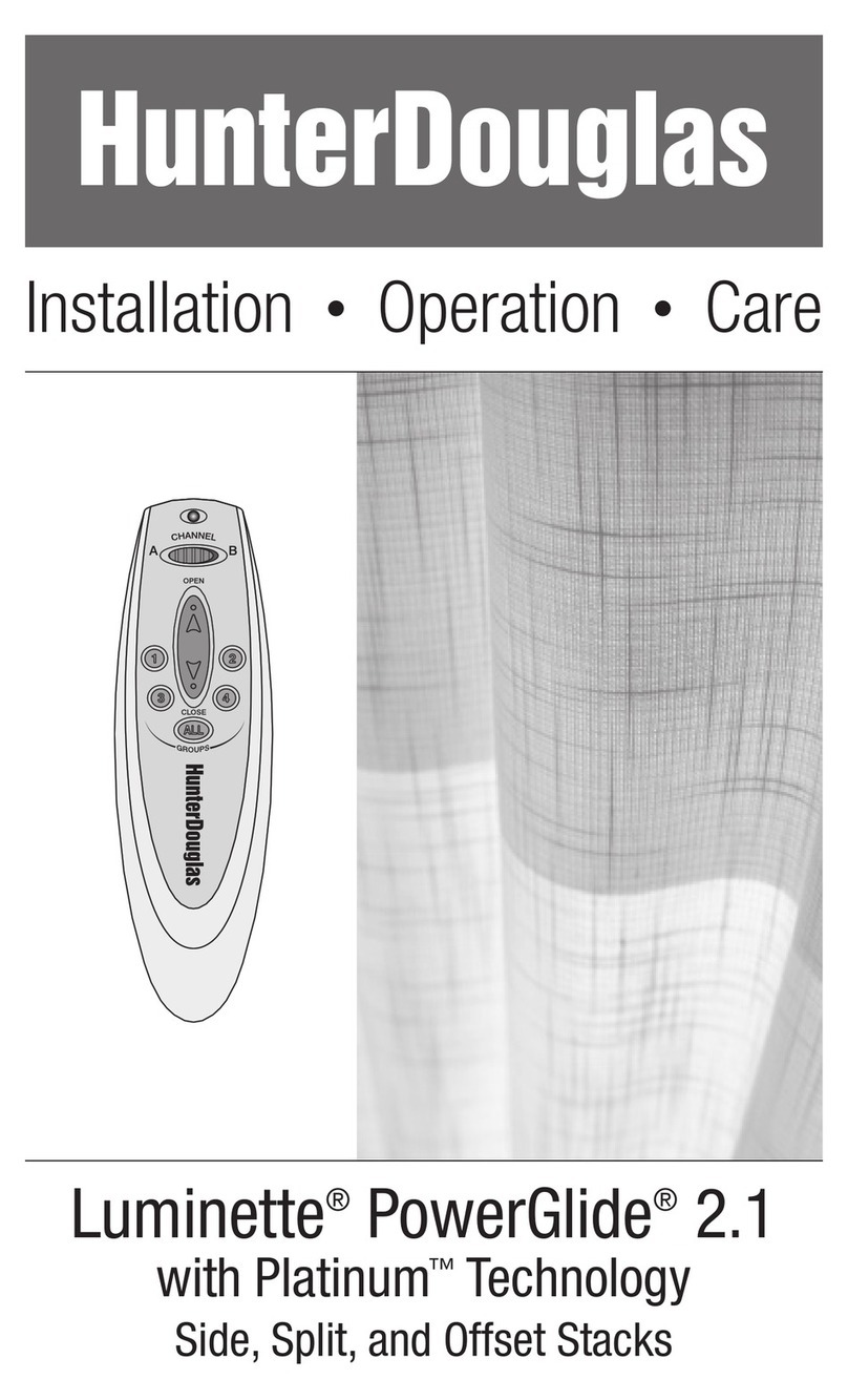 HunterDouglas Luminette PowerGlide 2.1 Installation, operation & care manual