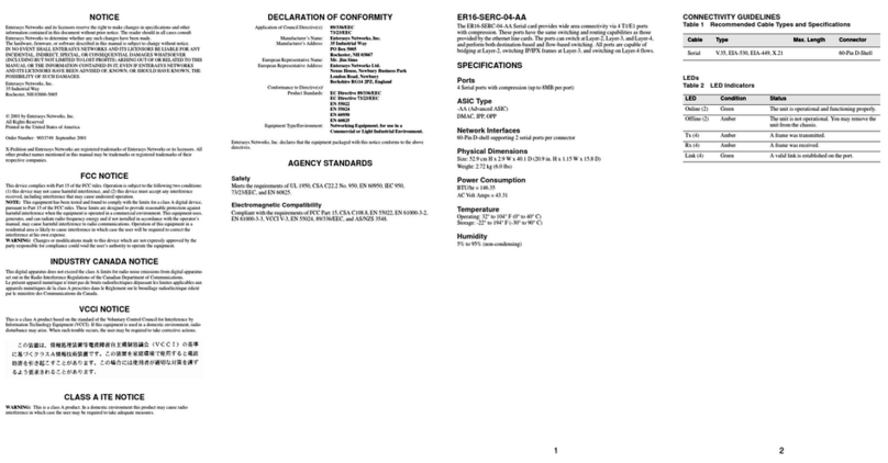 Enterasys ER16-SERC-04-AA quick start