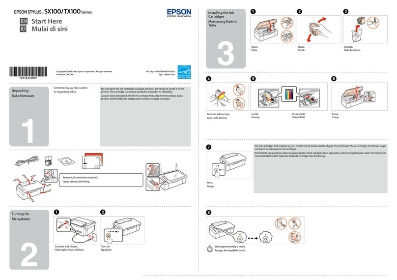 Epson Stylus Printer SX100 Instruction Manual