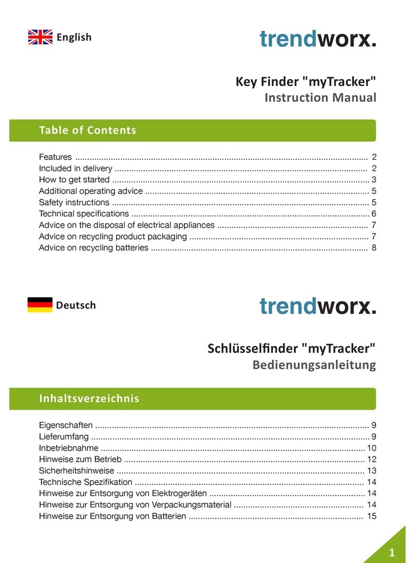 Trendworx myTracker 1884 instruction manual