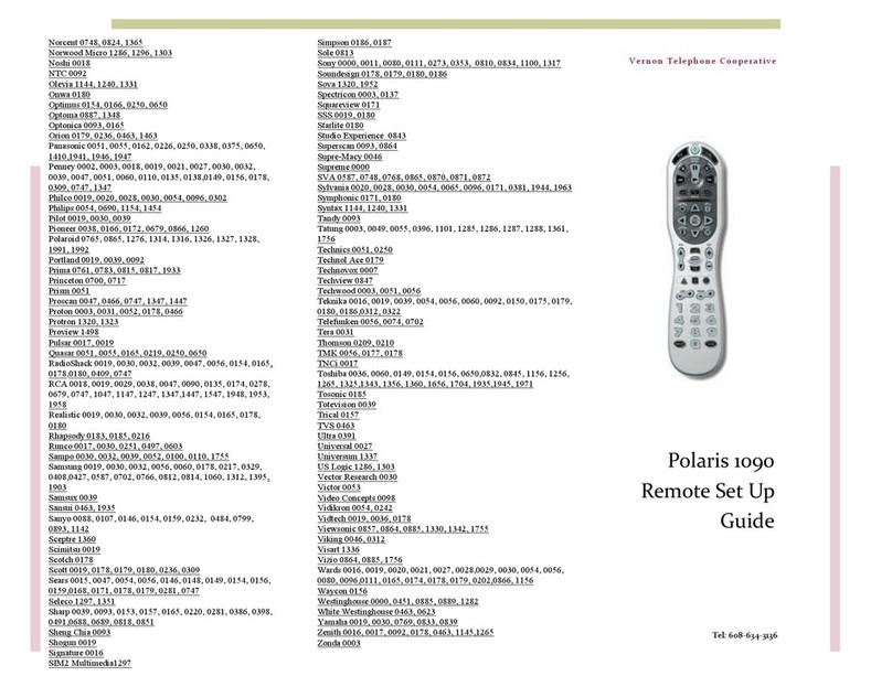 Polaris 1090 User manual