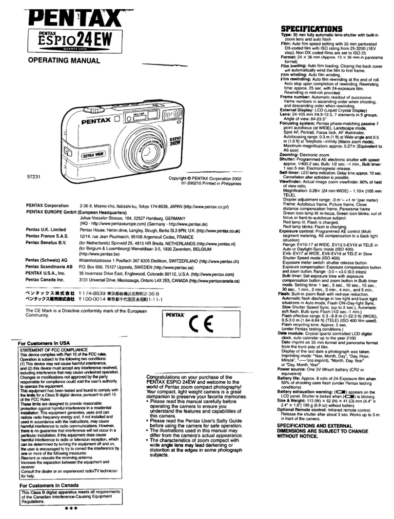 Pentax Espio 24 EW User manual