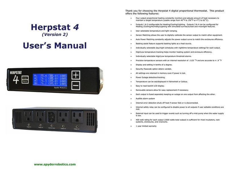 Spyder Robotics Herpstat 4 User manual