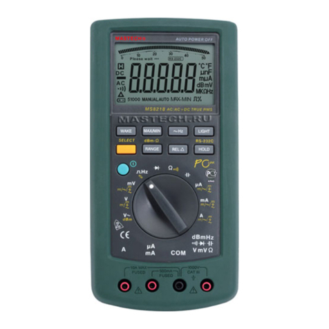 Mastech MS8218 User manual