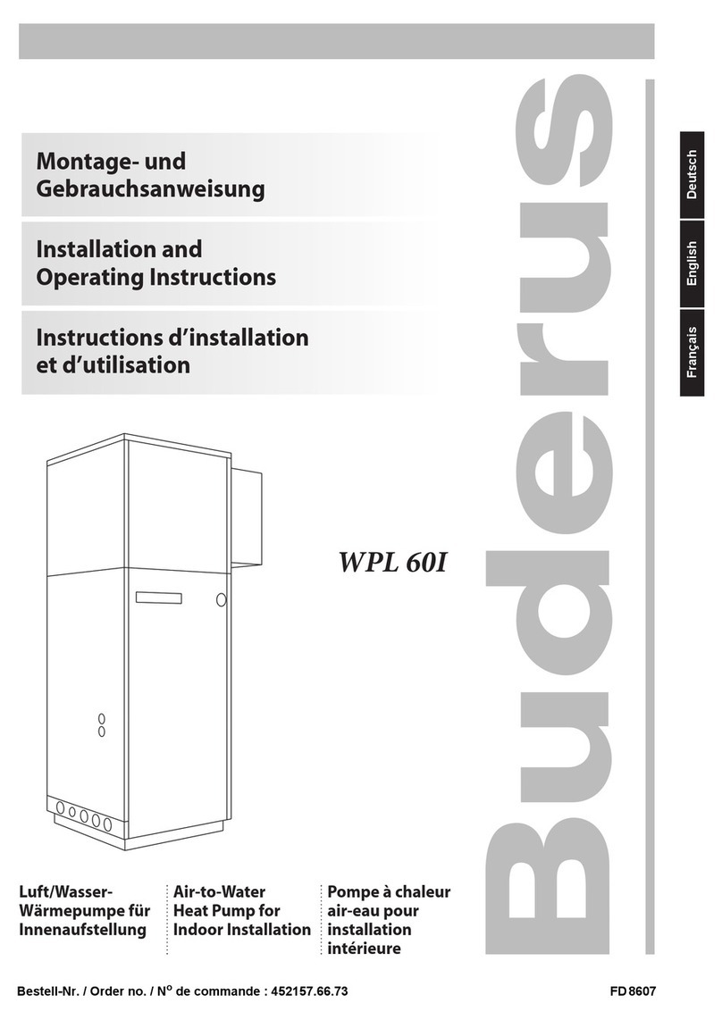 Buderus WPL 60I Installation and operating instructions