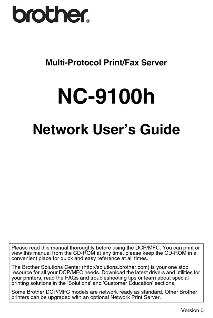 Brother NC-9100H Installation instructions