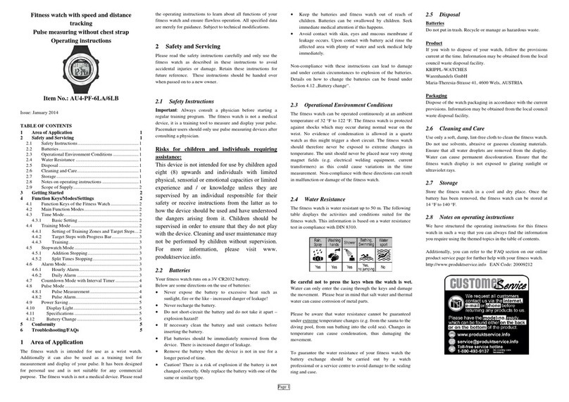 Crane AU4-PF-6LA User manual