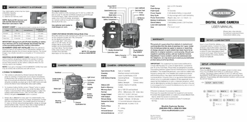 Moultrie GameSpy 100V2 User manual