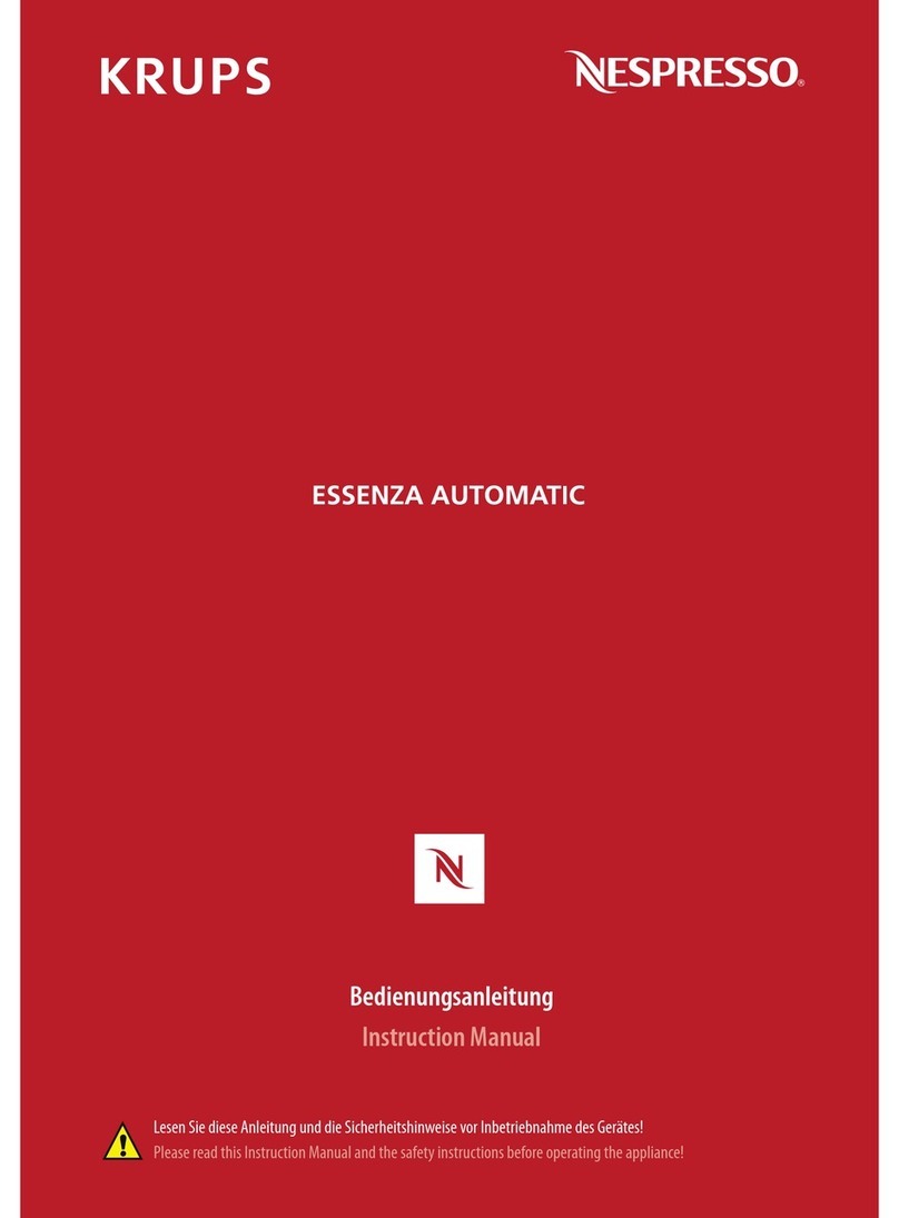 Krups Nespresso Essenza Automatic User manual Krups Nespresso Essenza Automatic User manual