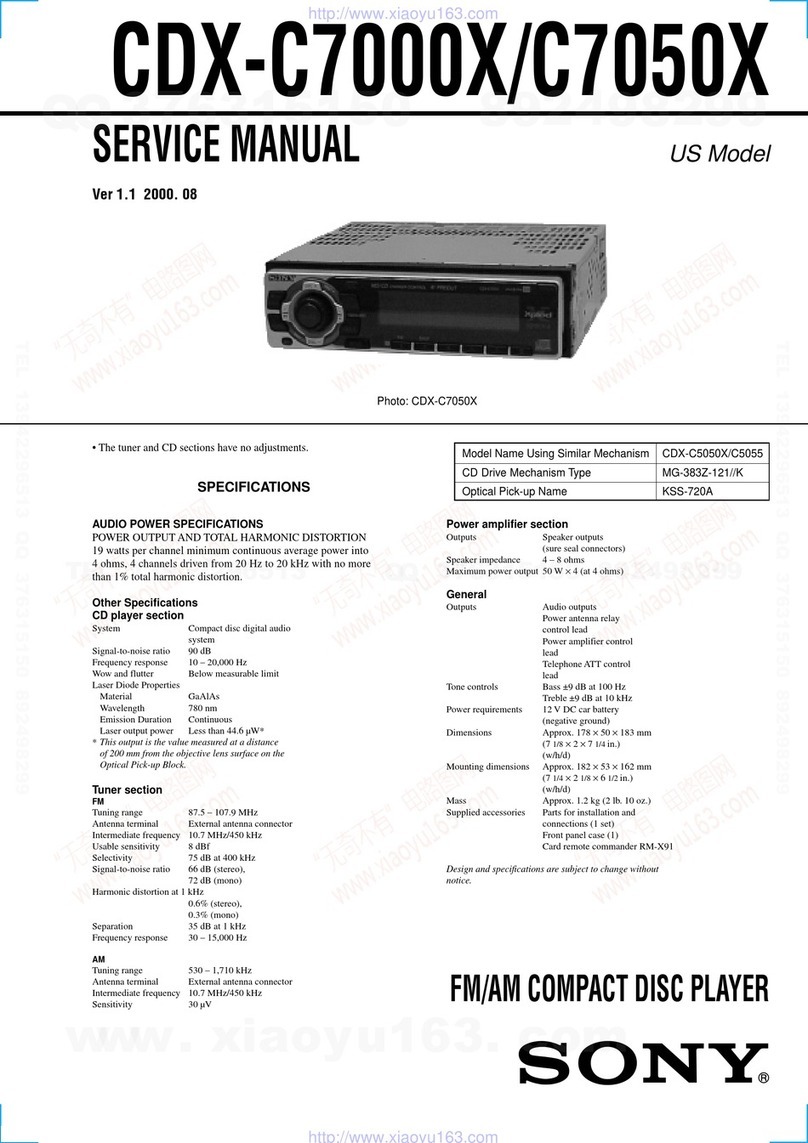 Sony CDX-C7050X Product Guide User manual