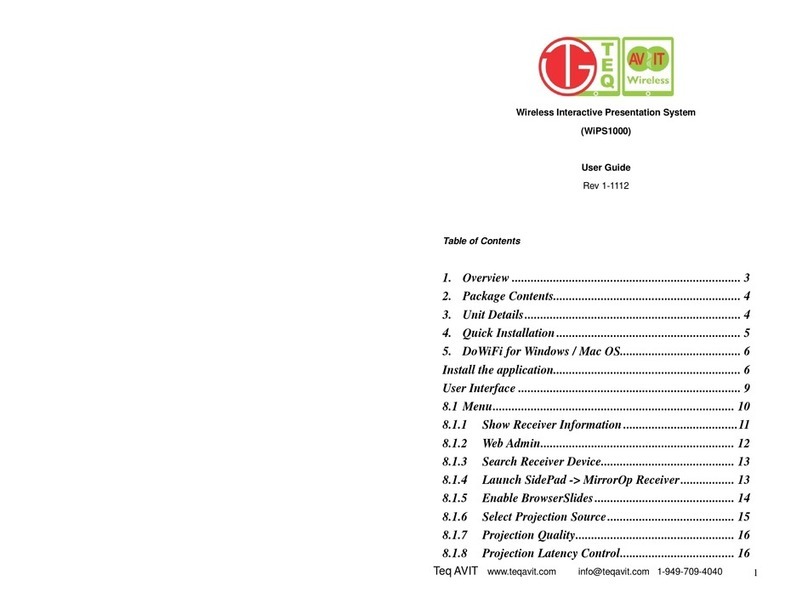 Teq Avit WIPS1000 User manual